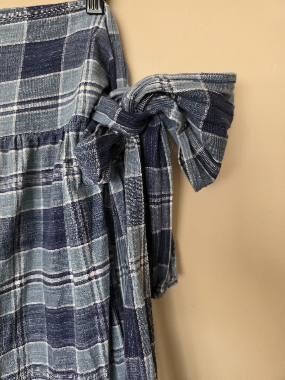 VTG 80s Ralph Lauren Blue Label Bergdorf Goodman Madras Plaid Wrap Maxi Skirt 10 - Picture 6 of 16